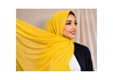 Foulard Chiffon jaune