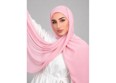 Foulard Chiffon _ Rose Dragée