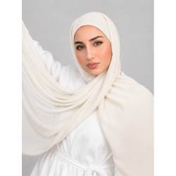 Foulard Chiffon_ Blanc Sucré