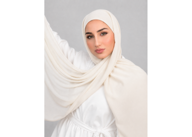 Foulard Chiffon_ Blanc Sucré