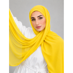 Foulard chiffon_ Jaune