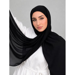 Foulard Chiffon _ Noir