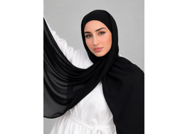 Foulard Chiffon _ Noir