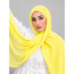 Foulard Chiffon _ Jaune Citron