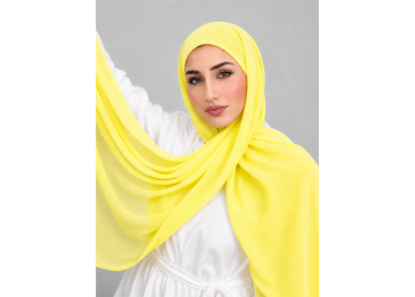 Foulard Chiffon _ Jaune Citron