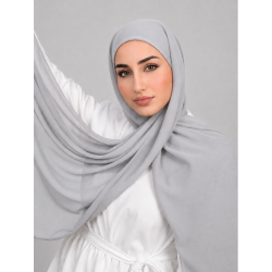 Foulard chiffon_ Gris Clair