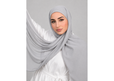Foulard chiffon_ Gris Clair