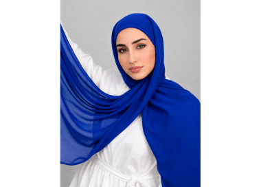 Foulard chiffon_ Bleu Roi