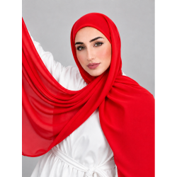 Foulard Chiffon _ Rouge