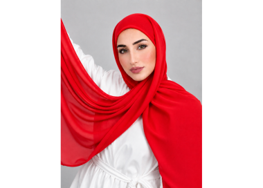 Foulard Chiffon _ Rouge