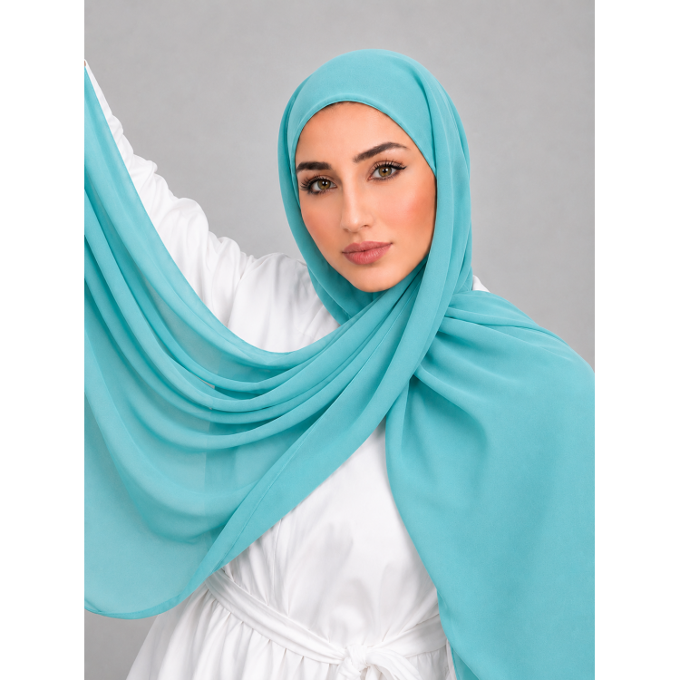 Foulard Chiffon _ Turquoise