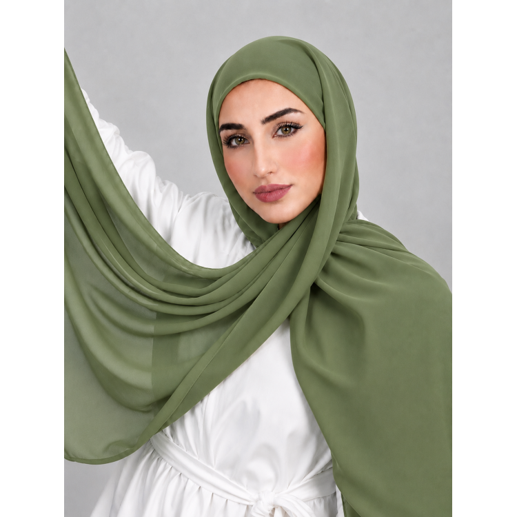 Foulard chiffon_ vert Pastel